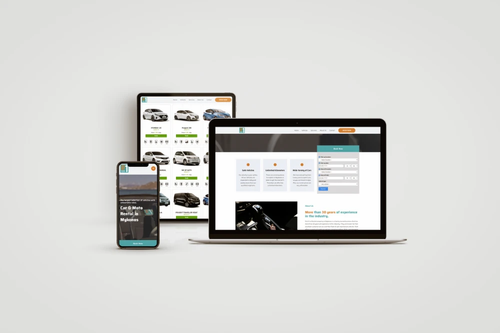 Κατασκευή Ιστοσελίδας Ενοικίασης Αυτοκινήτων – Car Rental